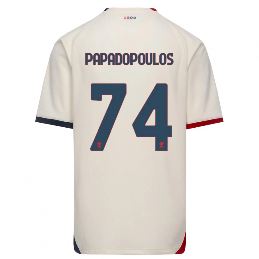Danxen Kinderen Christos Papadopoulos #74 Off-White Rood Uitshirt Uittenue 2026/27 T-Shirt België