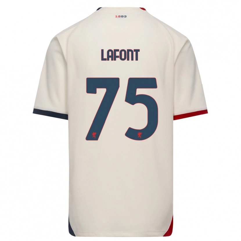 Danxen Kinderen Gaël Lafont #75 Off-White Rood Uitshirt Uittenue 2026/27 T-Shirt België