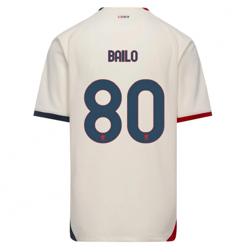 Danxen Kinderen Giorgio Bailo #80 Off-White Rood Uitshirt Uittenue 2026/27 T-Shirt België