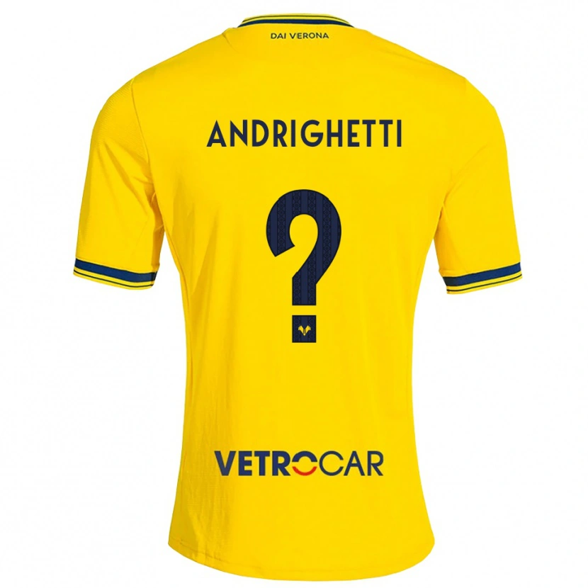 Danxen Kinderen Emanuele Andrighetti #0 Geel Rood Uitshirt Uittenue 2026/27 T-Shirt België