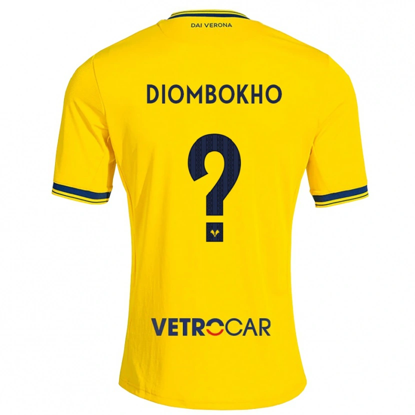 Danxen Kinderen Sadibou Diombokho #0 Geel Rood Uitshirt Uittenue 2026/27 T-Shirt België