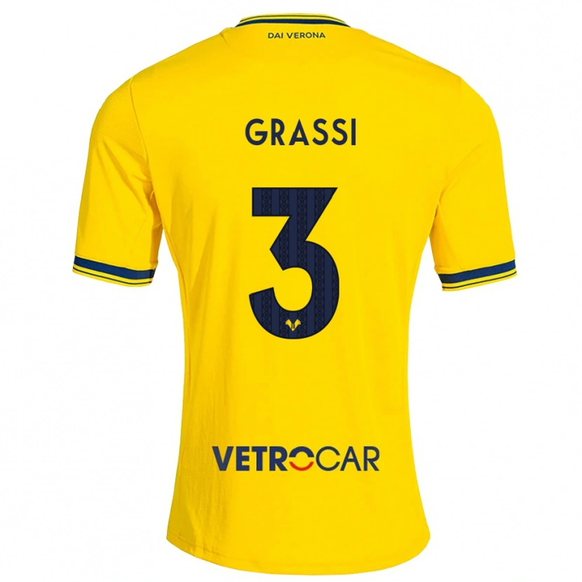 Danxen Kinderen Pierfrancesco Grassi #3 Geel Rood Uitshirt Uittenue 2026/27 T-Shirt België