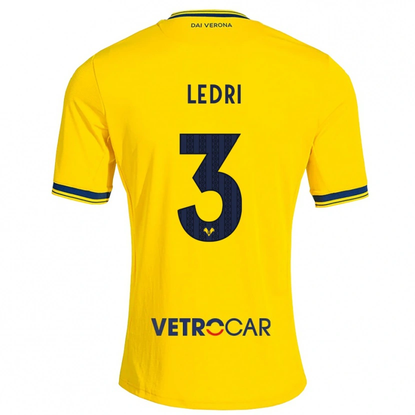 Danxen Kinderen Michela Ledri #3 Geel Rood Uitshirt Uittenue 2026/27 T-Shirt België