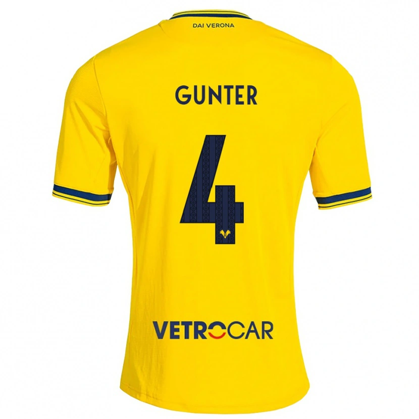 Danxen Kinderen Koray Günter #4 Geel Rood Uitshirt Uittenue 2026/27 T-Shirt België