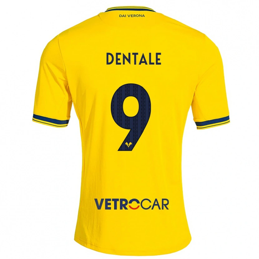 Danxen Kinderen Alessandro Dentale #9 Geel Rood Uitshirt Uittenue 2026/27 T-Shirt België
