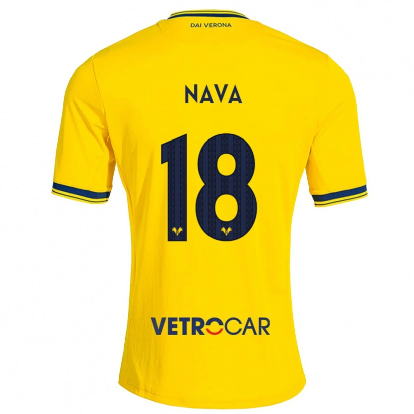 Danxen Kinderen Maddalena Nava #18 Geel Rood Uitshirt Uittenue 2026/27 T-Shirt België