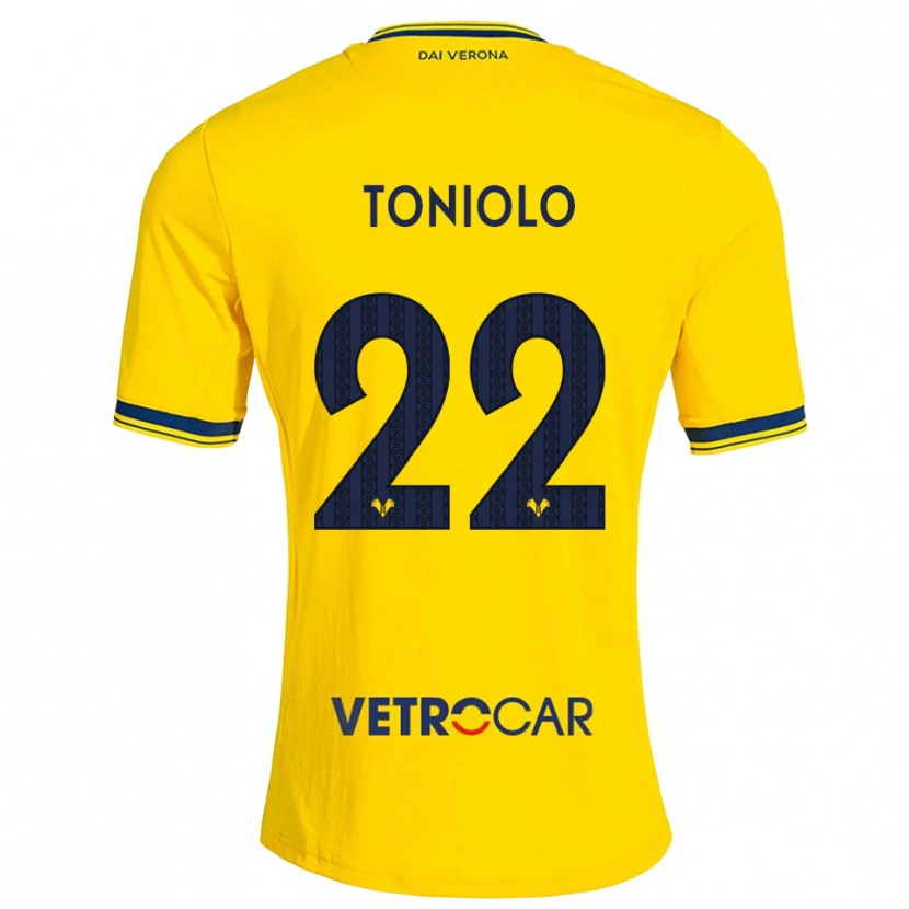 Danxen Kinderen Giacomo Toniolo #22 Geel Rood Uitshirt Uittenue 2026/27 T-Shirt België