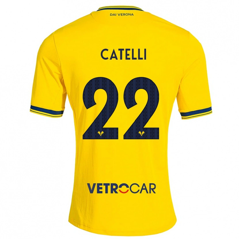 Danxen Kinderen Anna Catelli #22 Geel Rood Uitshirt Uittenue 2026/27 T-Shirt België