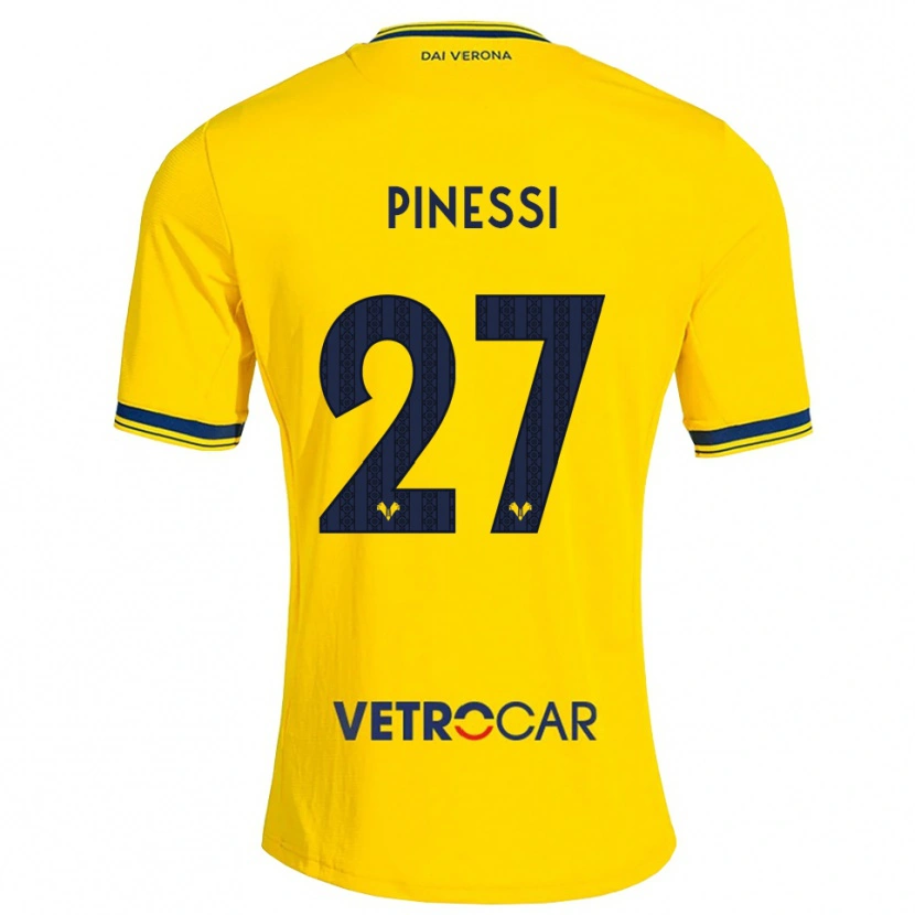 Danxen Kinderen Riccardo Pinessi #27 Geel Rood Uitshirt Uittenue 2026/27 T-Shirt België