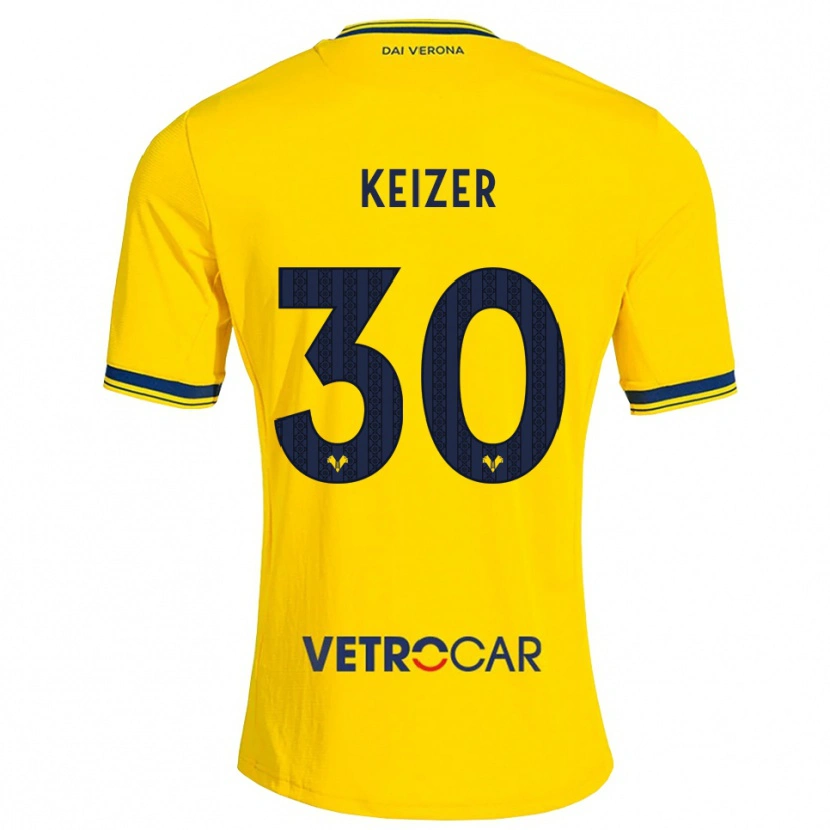 Danxen Kinderen Fanny Keizer #30 Geel Rood Uitshirt Uittenue 2026/27 T-Shirt België