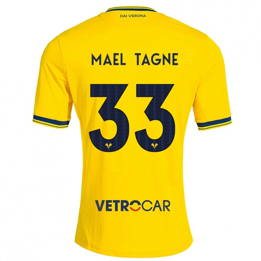 Danxen Kinderen Noe Mael Tagne #33 Geel Rood Uitshirt Uittenue 2026/27 T-Shirt België