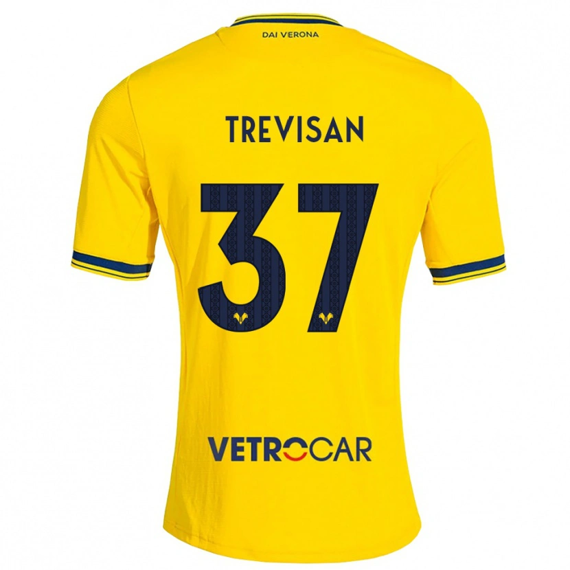 Danxen Kinderen Michael Trevisan #37 Geel Rood Uitshirt Uittenue 2026/27 T-Shirt België