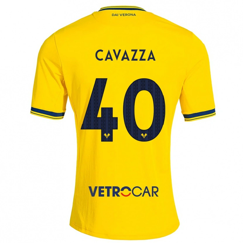 Danxen Kinderen Filippo Cavazza #40 Geel Rood Uitshirt Uittenue 2026/27 T-Shirt België