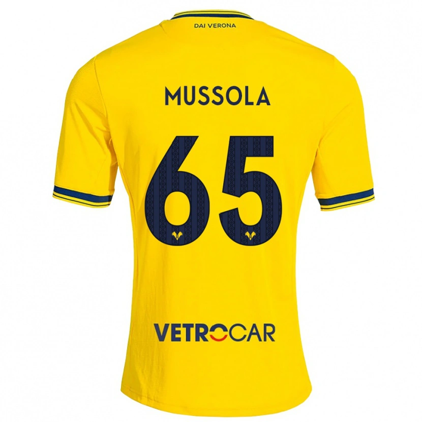 Danxen Kinderen Matteo Mussola #65 Geel Rood Uitshirt Uittenue 2026/27 T-Shirt België