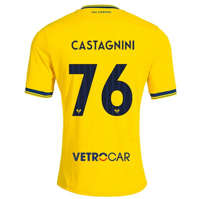 Danxen Kinderen Mirko Castagnini #76 Geel Rood Uitshirt Uittenue 2026/27 T-Shirt België