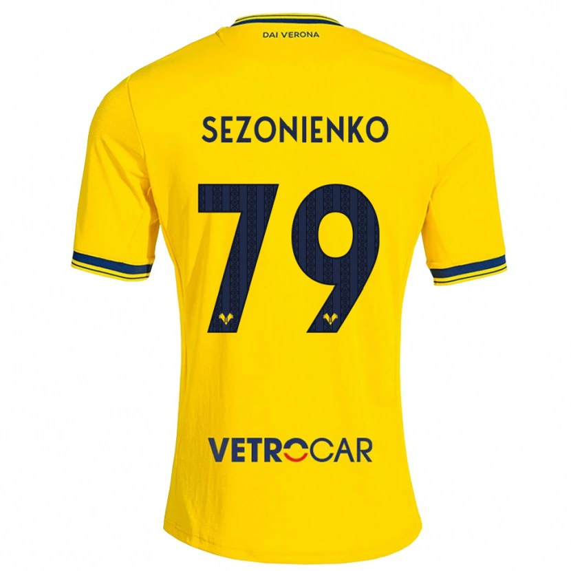 Danxen Kinderen Kacper Sezonienko #79 Geel Rood Uitshirt Uittenue 2026/27 T-Shirt België