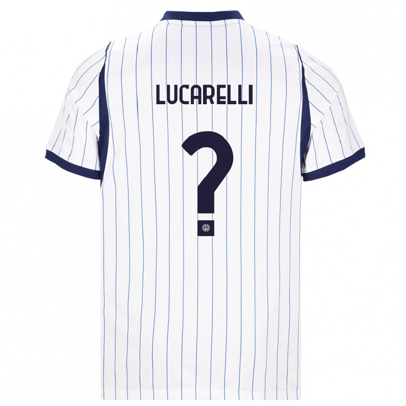 Danxen Kinderen Diego Lucarelli #0 Wit Marineblauw Uitshirt Uittenue 2026/27 T-Shirt België