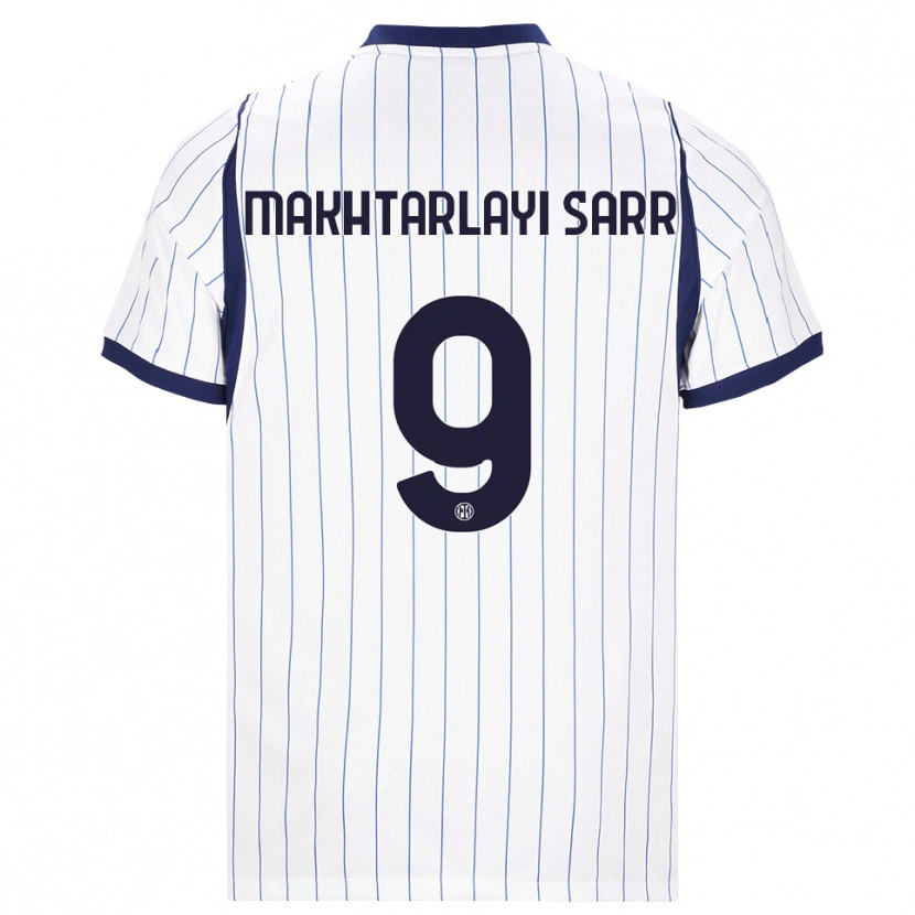 Danxen Kinderen Amadou Makhtarlayi Sarr #9 Wit Marineblauw Uitshirt Uittenue 2026/27 T-Shirt België