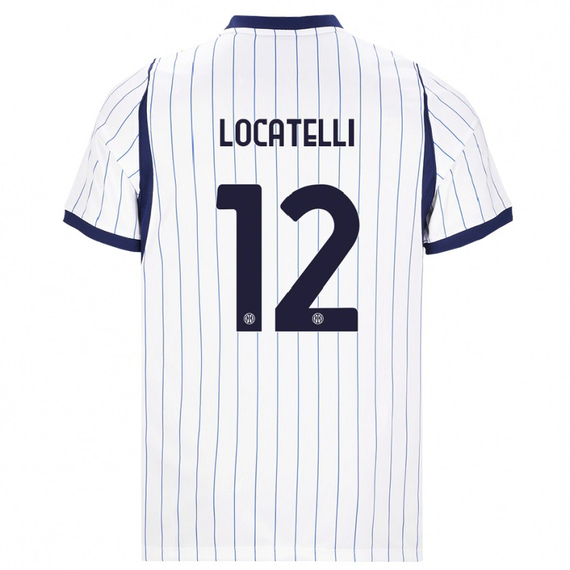Danxen Kinderen Tommaso Locatelli #12 Wit Marineblauw Uitshirt Uittenue 2026/27 T-Shirt België
