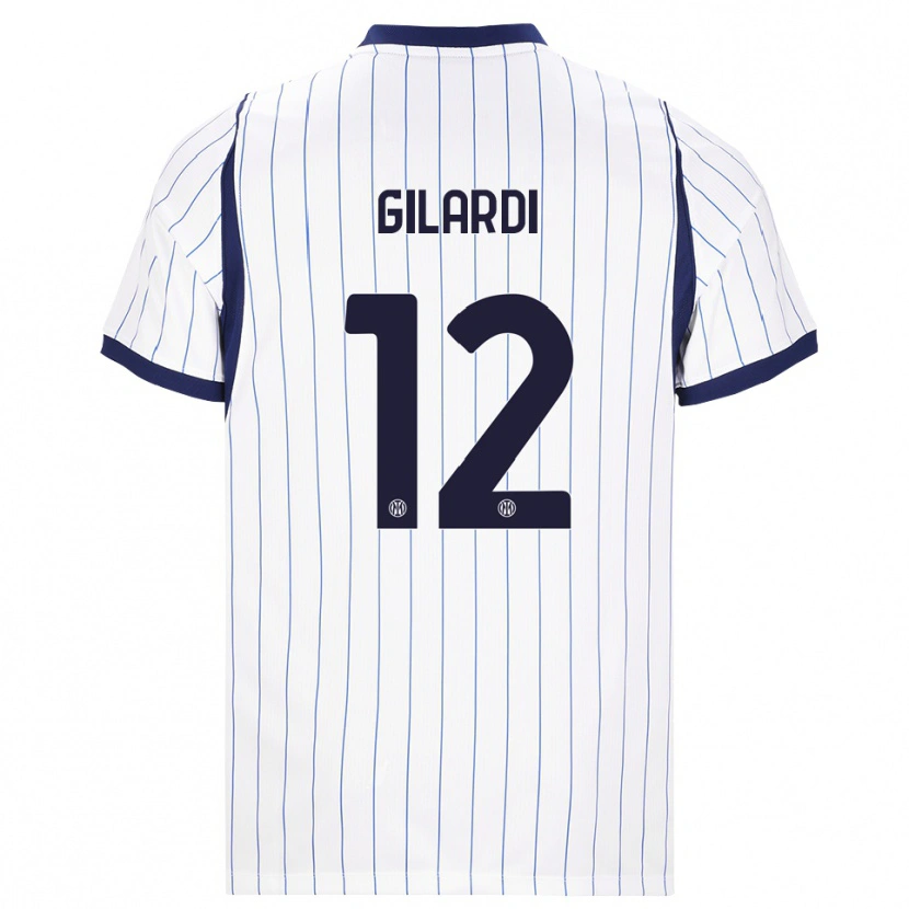 Danxen Kinderen Astrid Gilardi #12 Wit Marineblauw Uitshirt Uittenue 2026/27 T-Shirt België