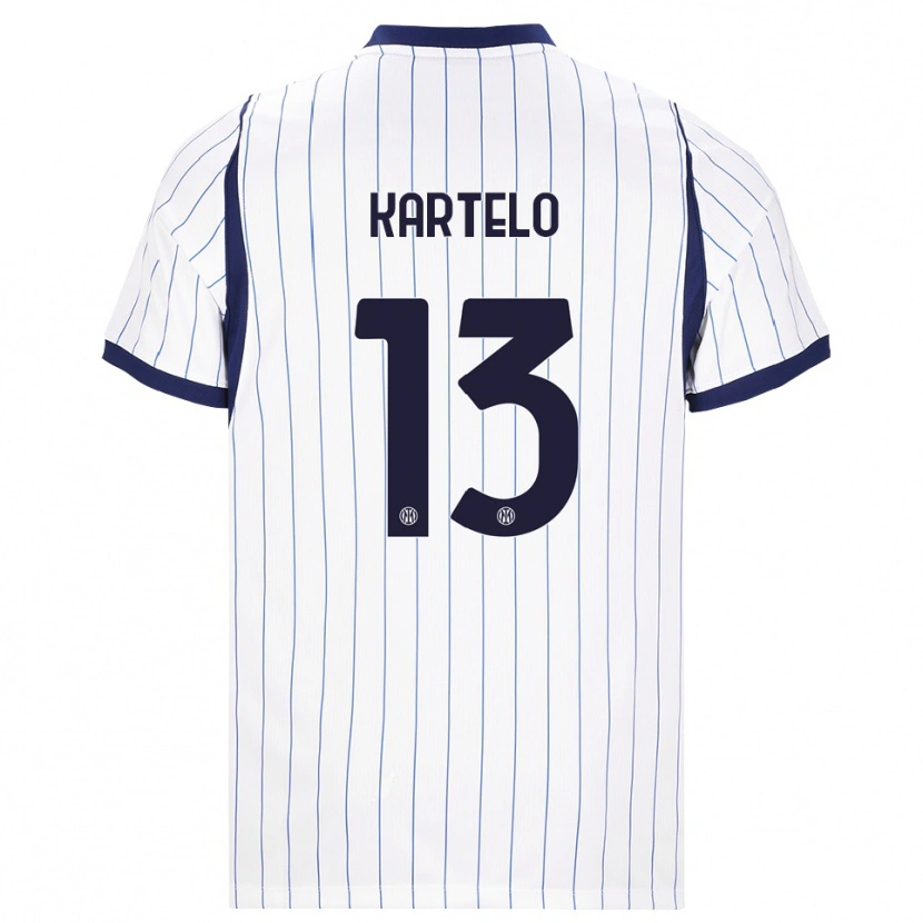 Danxen Kinderen Dominik Kartelo #13 Wit Marineblauw Uitshirt Uittenue 2026/27 T-Shirt België