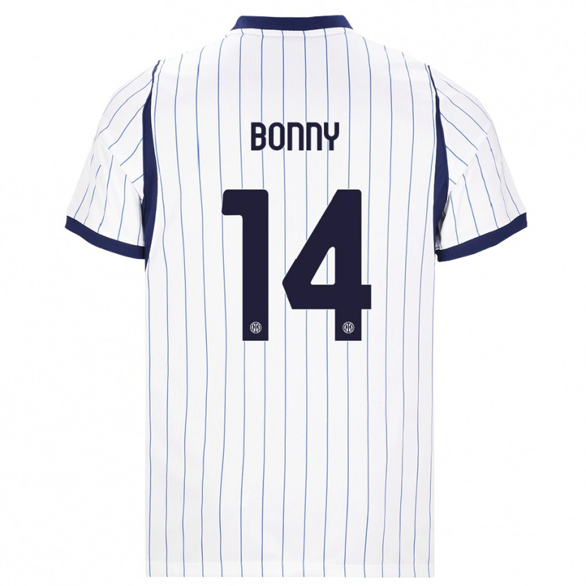 Danxen Kinderen Ange-Yoan Bonny #14 Wit Marineblauw Uitshirt Uittenue 2026/27 T-Shirt België