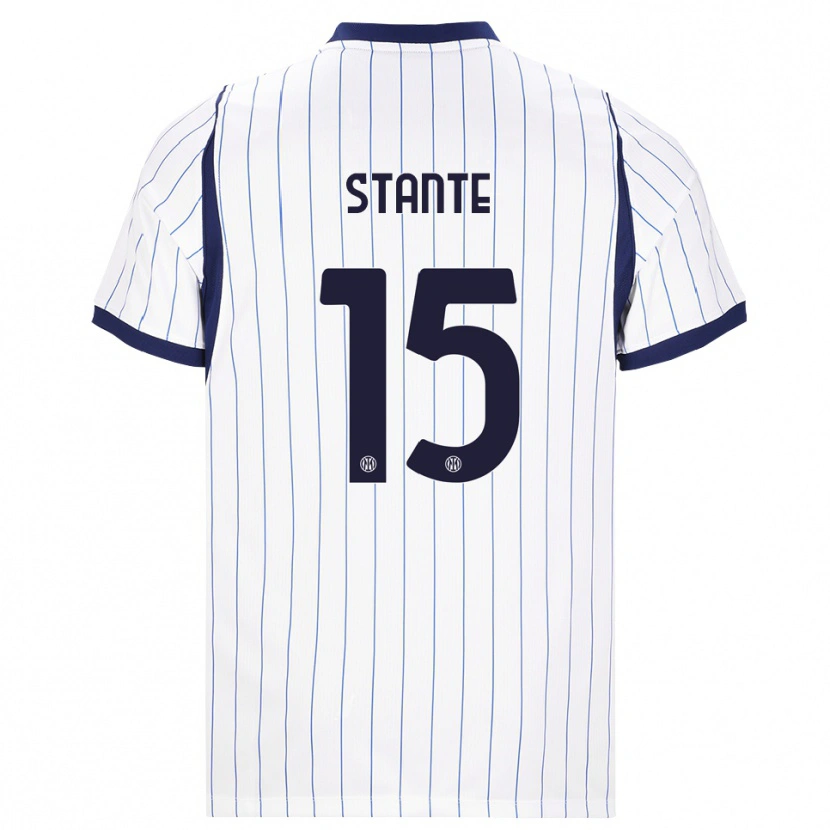 Danxen Kinderen Francesco Stante #15 Wit Marineblauw Uitshirt Uittenue 2026/27 T-Shirt België
