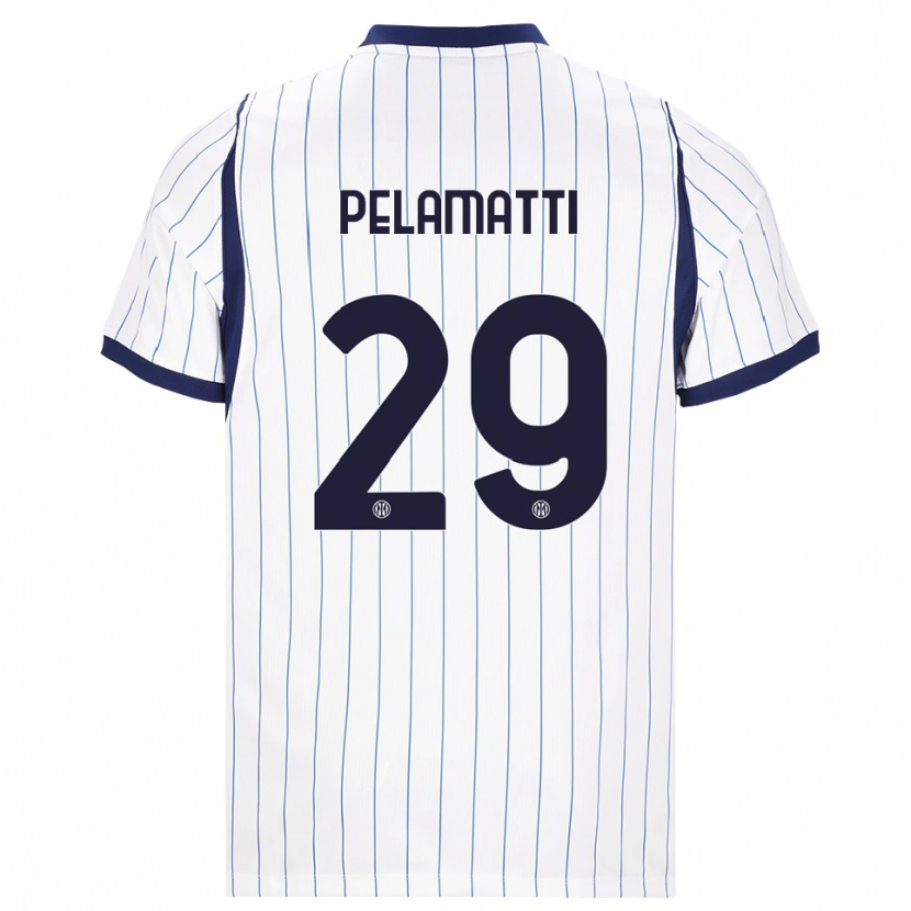 Danxen Kinderen Andrea Pelamatti #29 Wit Marineblauw Uitshirt Uittenue 2026/27 T-Shirt België