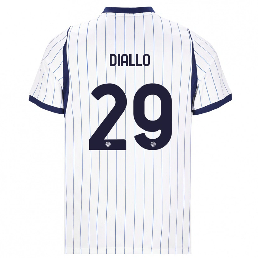Danxen Kinderen Oumar Diallo #29 Wit Marineblauw Uitshirt Uittenue 2026/27 T-Shirt België