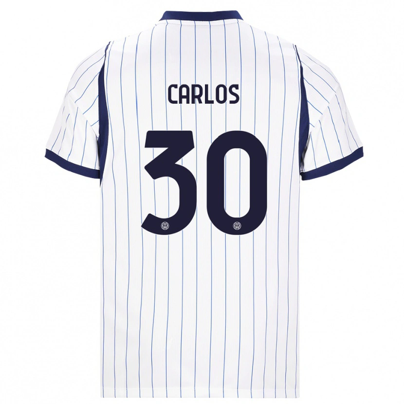 Danxen Kinderen Carlos Augusto #30 Wit Marineblauw Uitshirt Uittenue 2026/27 T-Shirt België