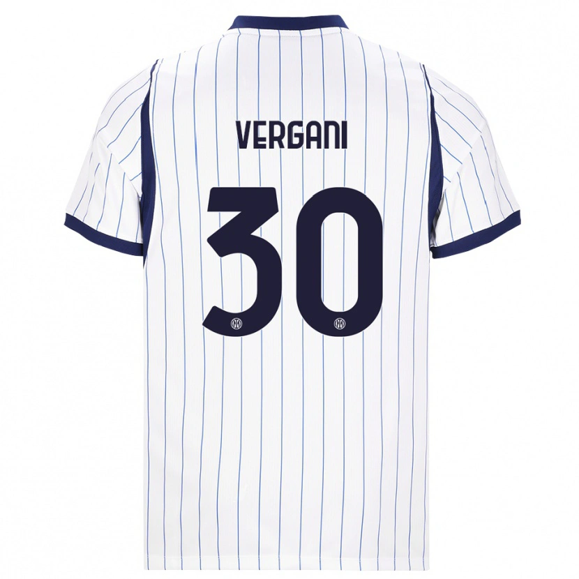 Danxen Kinderen Bianca Vergani #30 Wit Marineblauw Uitshirt Uittenue 2026/27 T-Shirt België
