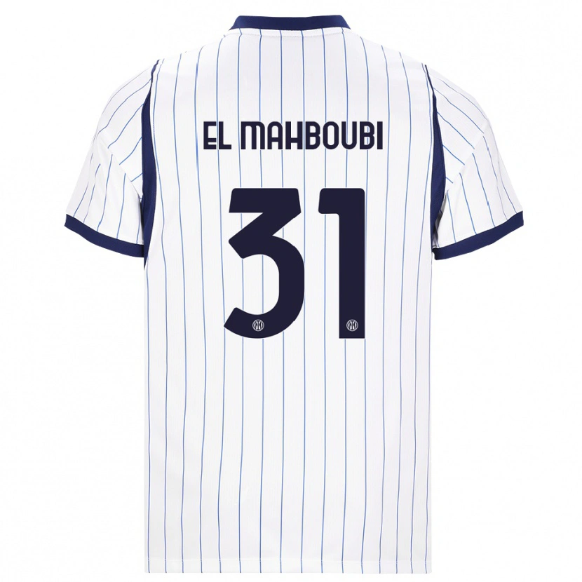 Danxen Kinderen Anas El Mahboubi #31 Wit Marineblauw Uitshirt Uittenue 2026/27 T-Shirt België