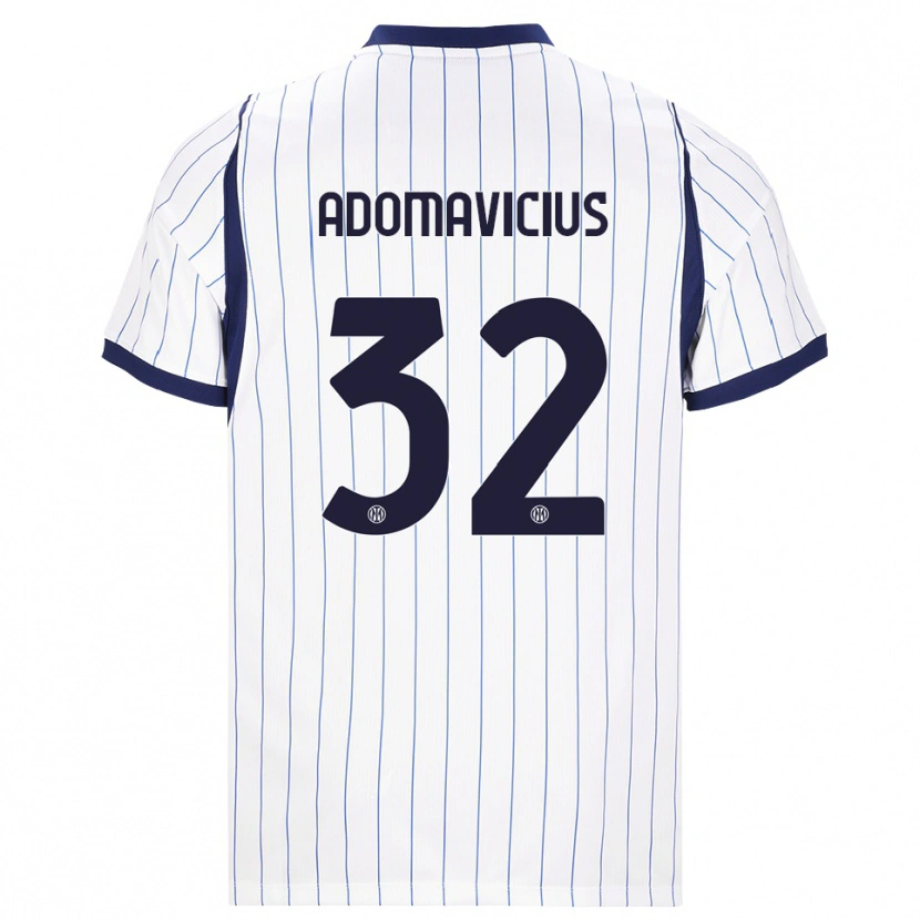 Danxen Kinderen Henrikas Adomavičius #32 Wit Marineblauw Uitshirt Uittenue 2026/27 T-Shirt België