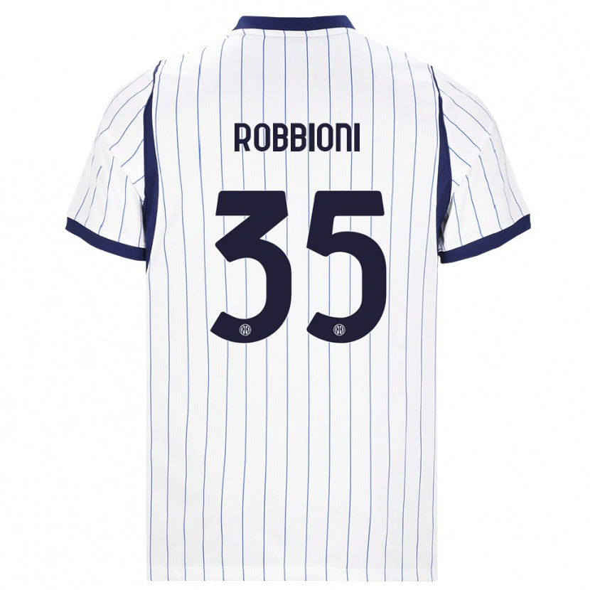 Danxen Kinderen Matilde Robbioni #35 Wit Marineblauw Uitshirt Uittenue 2026/27 T-Shirt België
