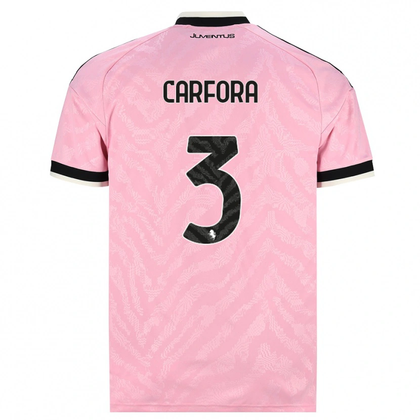 Danxen Kinderen Riccardo Carfora #3 Roze Zwart Uitshirt Uittenue 2026/27 T-Shirt België