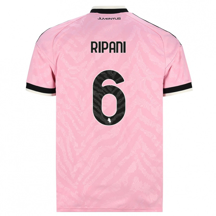 Danxen Kinderen Diego Ripani #6 Roze Zwart Uitshirt Uittenue 2026/27 T-Shirt België