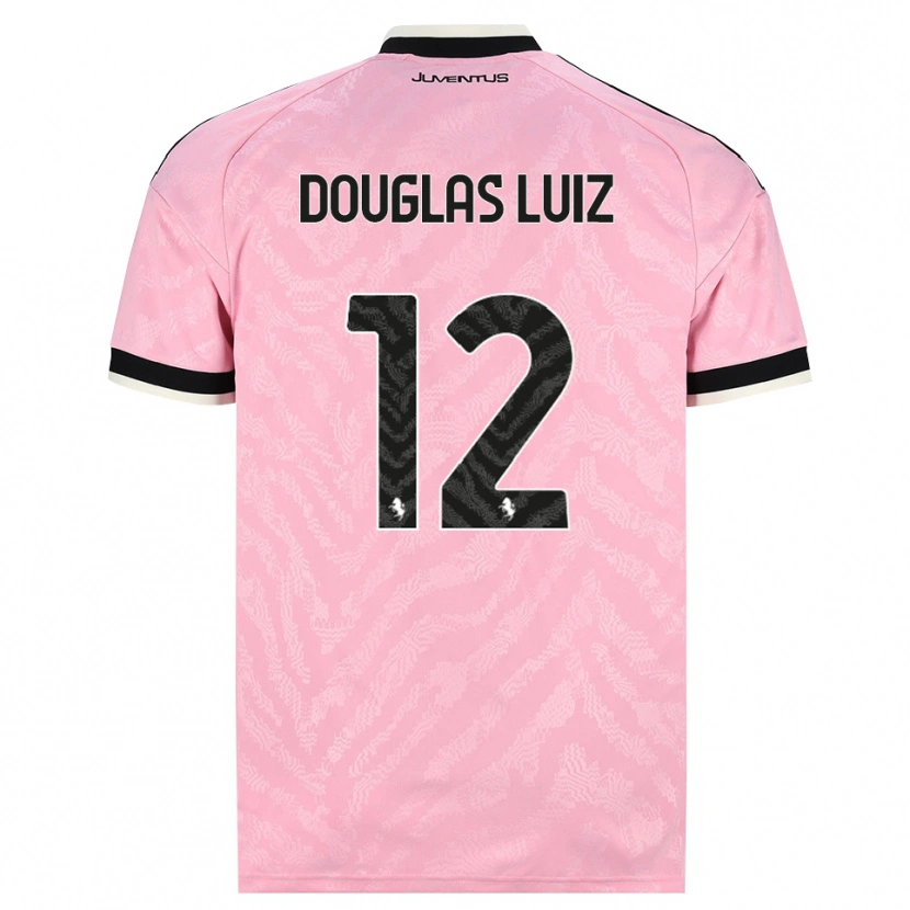 Danxen Kinderen Douglas Luiz #12 Roze Zwart Uitshirt Uittenue 2026/27 T-Shirt België