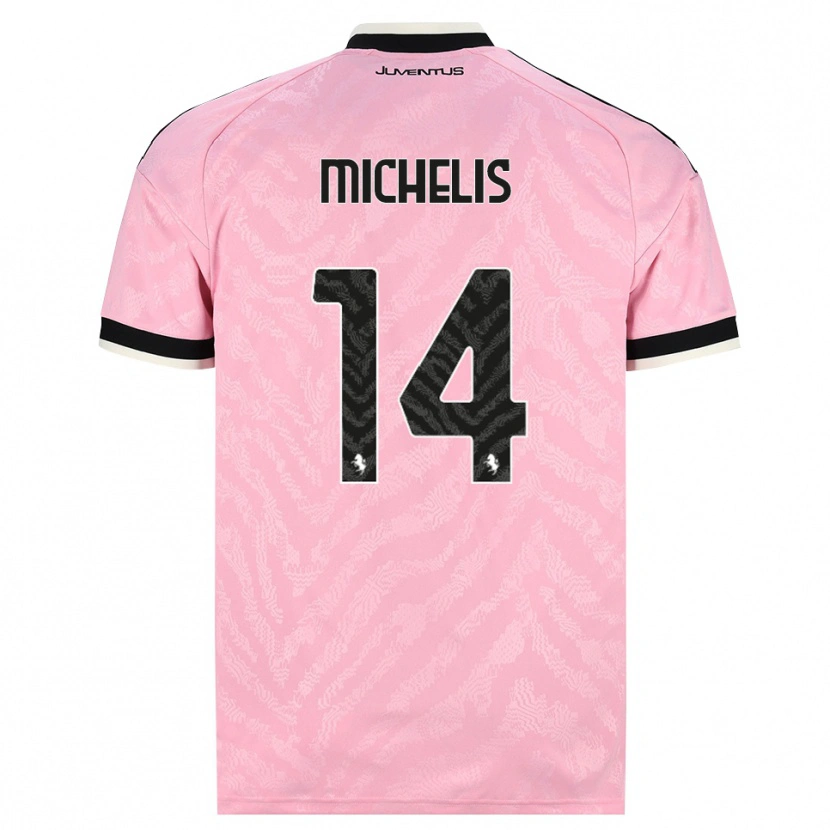 Danxen Kinderen Mattia Michelis #14 Roze Zwart Uitshirt Uittenue 2026/27 T-Shirt België