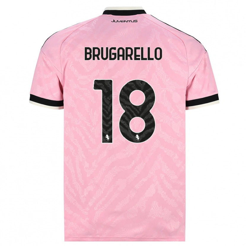 Danxen Kinderen Mattia Brugarello #18 Roze Zwart Uitshirt Uittenue 2026/27 T-Shirt België