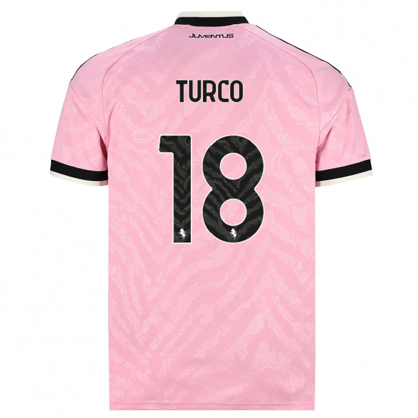 Danxen Kinderen Nicolo Turco #18 Roze Zwart Uitshirt Uittenue 2026/27 T-Shirt België