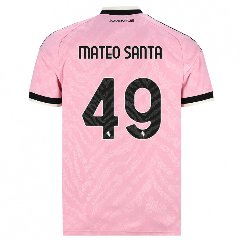Danxen Kinderen Mateo Santa Maria #49 Roze Zwart Uitshirt Uittenue 2026/27 T-Shirt België