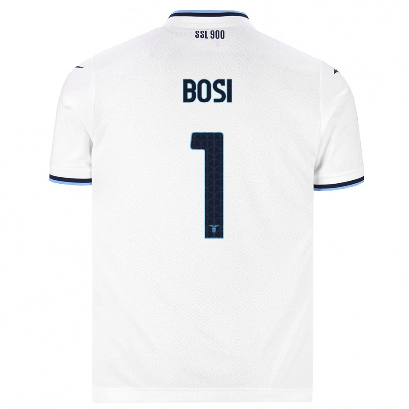 Danxen Kinderen Gioele Bosi #1 Wit Marineblauw Uitshirt Uittenue 2026/27 T-Shirt België