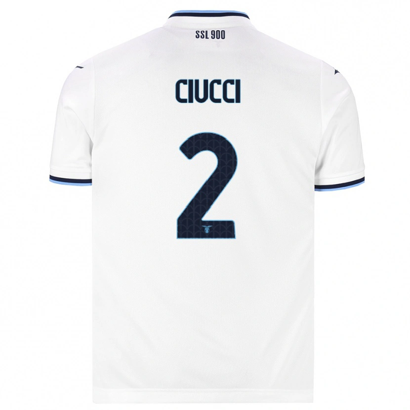 Danxen Kinderen Federico Ciucci #2 Wit Marineblauw Uitshirt Uittenue 2026/27 T-Shirt België