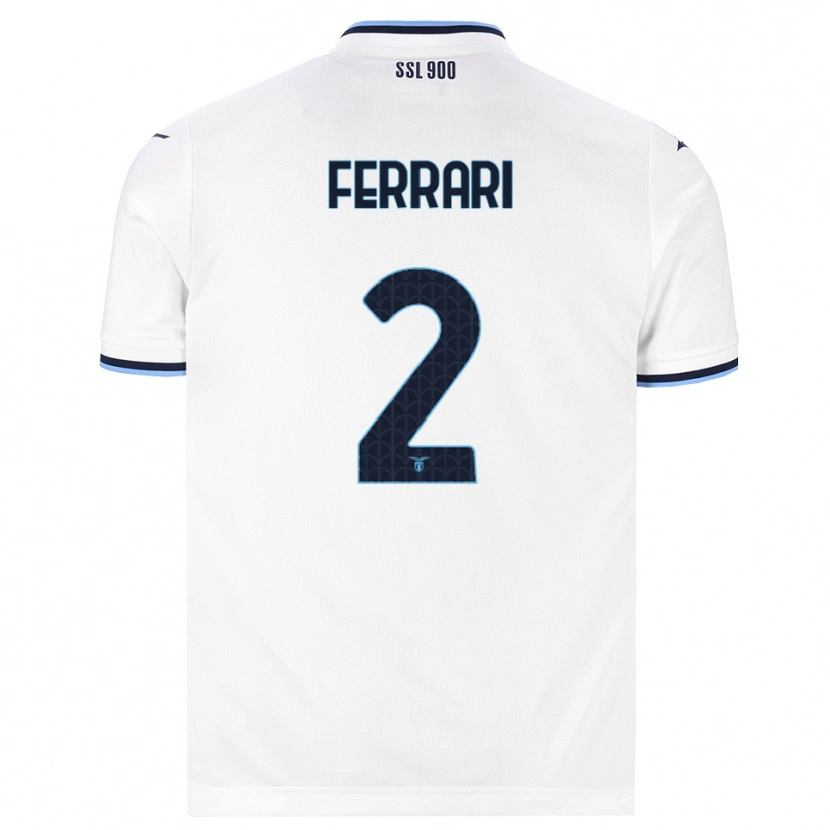 Danxen Kinderen Lorenzo Ferrari #2 Wit Marineblauw Uitshirt Uittenue 2026/27 T-Shirt België