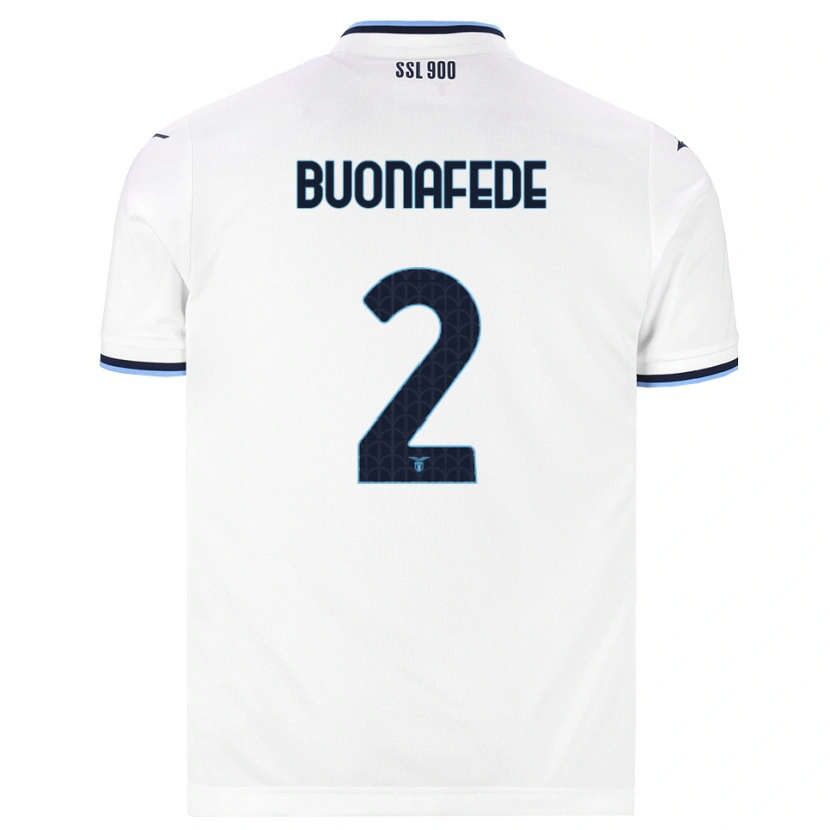 Danxen Kinderen Tommaso Buonafede #2 Wit Marineblauw Uitshirt Uittenue 2026/27 T-Shirt België
