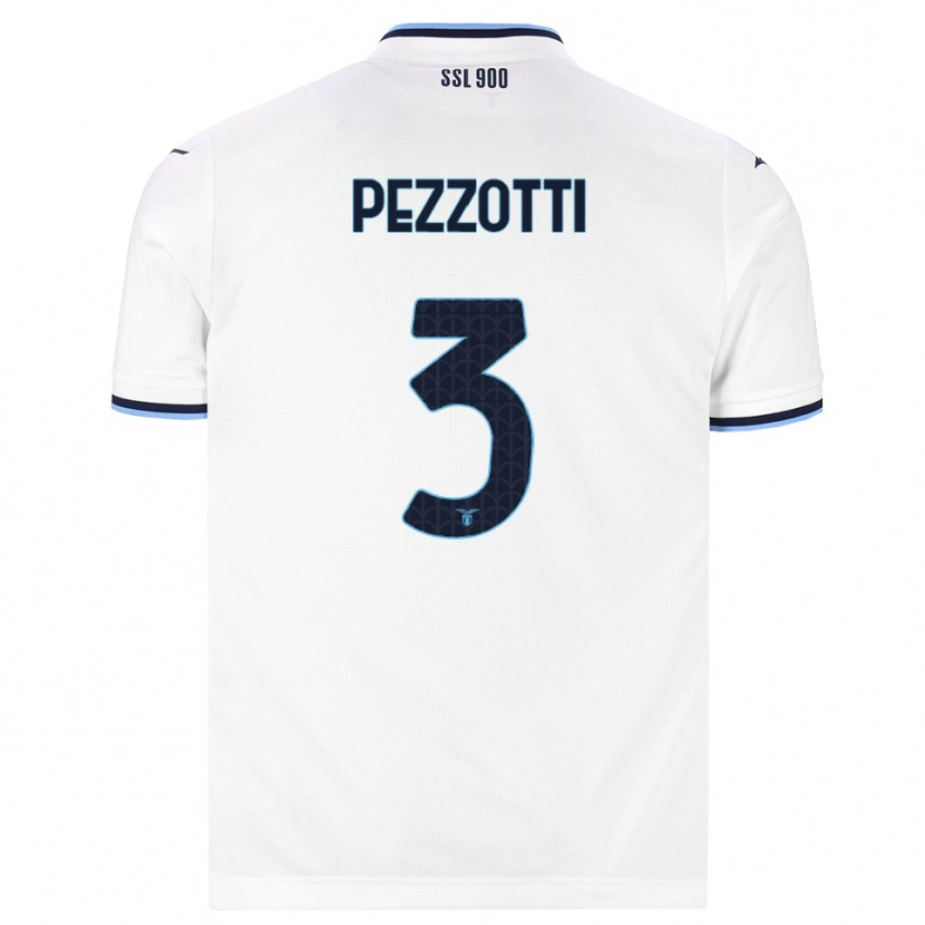 Danxen Kinderen Arianna Pezzotti #3 Wit Marineblauw Uitshirt Uittenue 2026/27 T-Shirt België