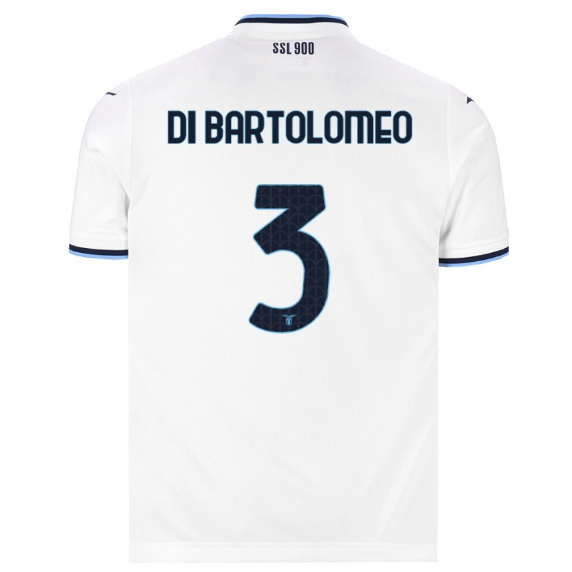 Danxen Kinderen Damiano Di Bartolomeo #3 Wit Marineblauw Uitshirt Uittenue 2026/27 T-Shirt België