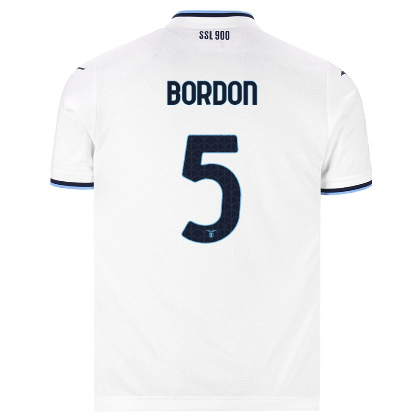 Danxen Kinderen Ricardo Bordon #5 Wit Marineblauw Uitshirt Uittenue 2026/27 T-Shirt België