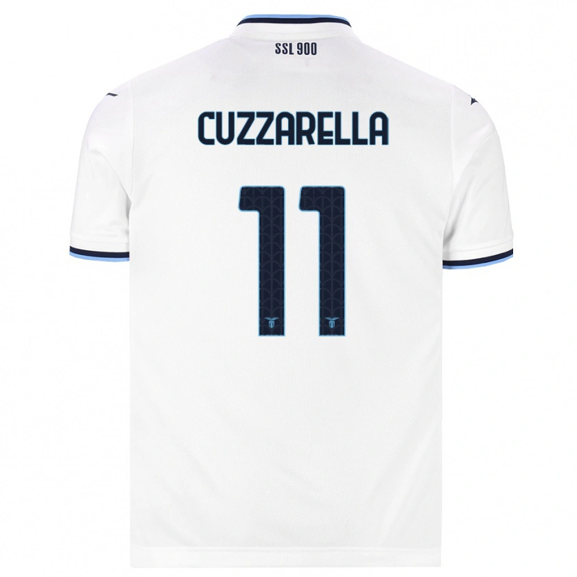 Danxen Kinderen Cristian Cuzzarella #11 Wit Marineblauw Uitshirt Uittenue 2026/27 T-Shirt België