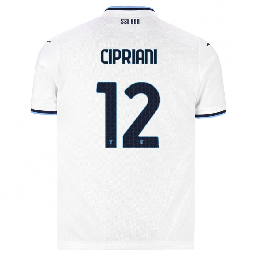 Danxen Kinderen Alessio Cipriani #12 Wit Marineblauw Uitshirt Uittenue 2026/27 T-Shirt België
